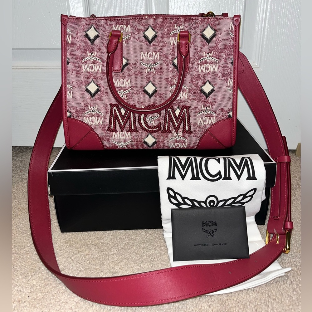 MÜNCHEN TOTE IN VINTAGE MONOGRAM JACQUARD MCM BAG